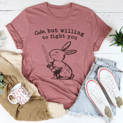 T-shirt Mignon Mais Prêt À Se Battre