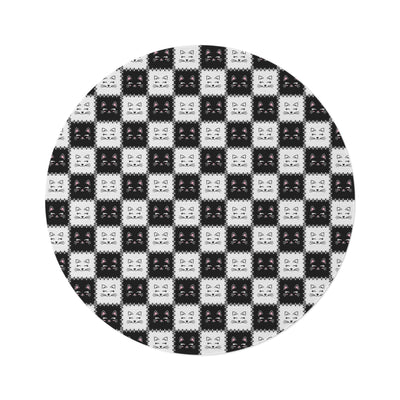 Cute Cat Faces Round Rug | Cozy Home Decor for Cat Lovers