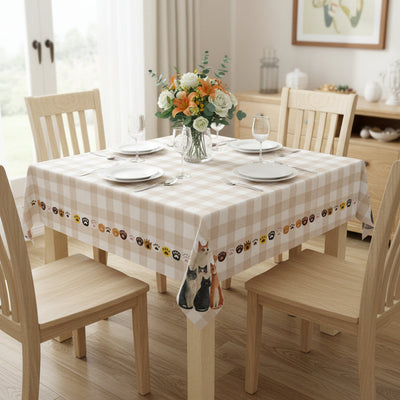 Mantel de mesa de familia de gatos lindos