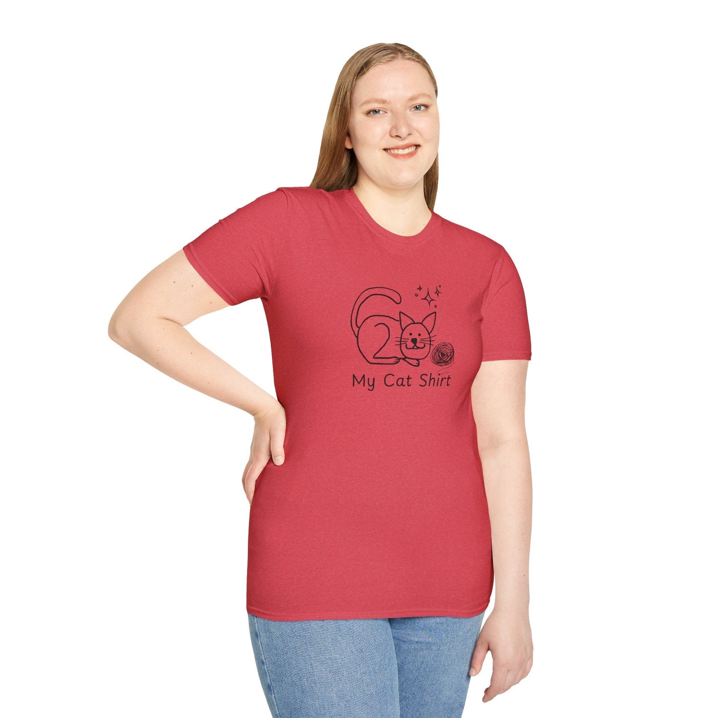 Camiseta Encantadora para Amantes de los Gatos - Tee Unisex Softstyle