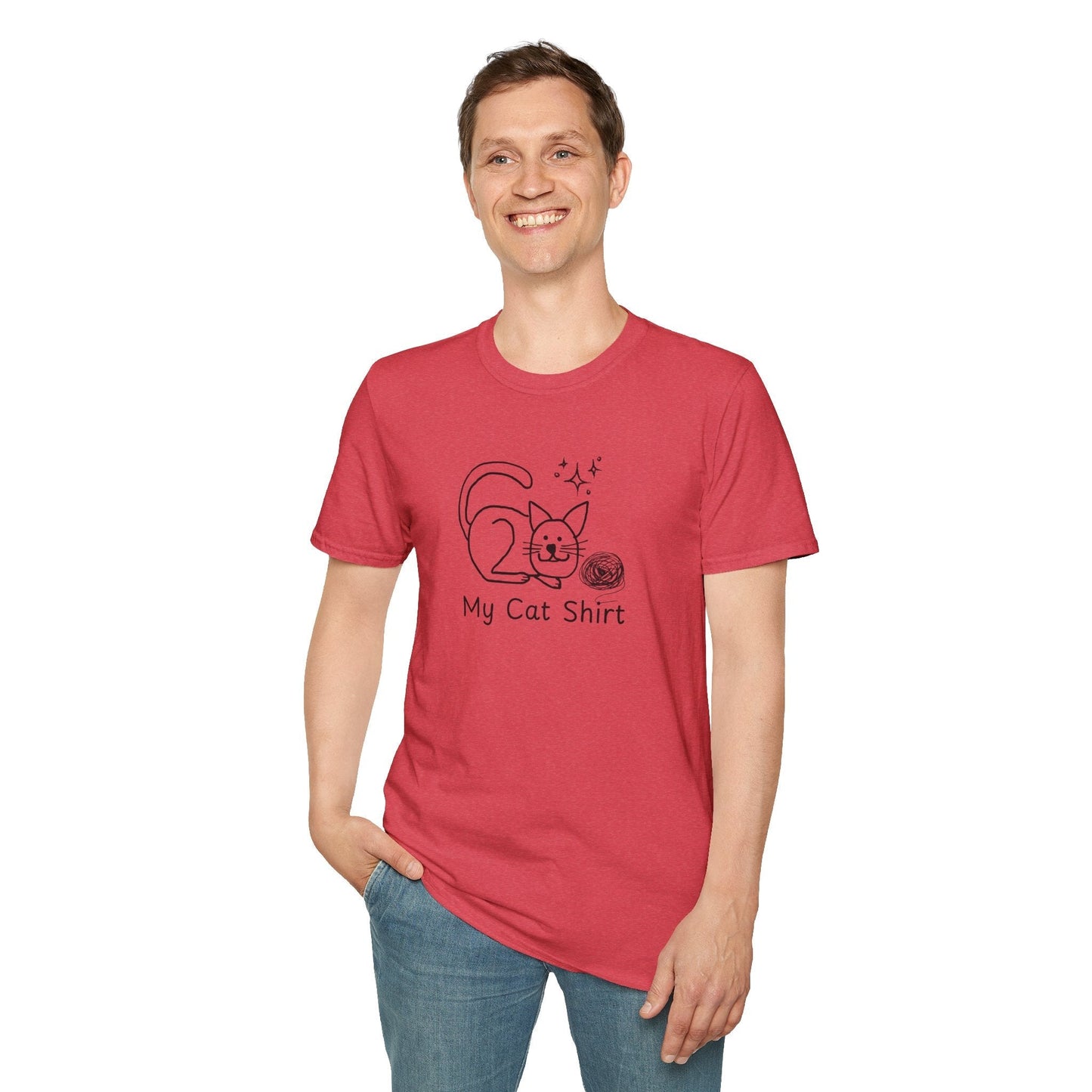 Camiseta Encantadora para Amantes de los Gatos - Tee Unisex Softstyle