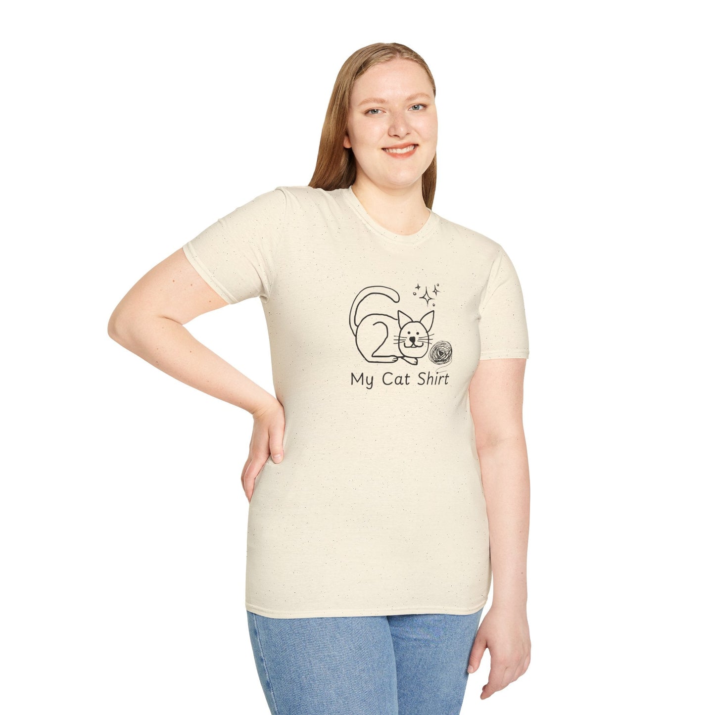 Camiseta Encantadora para Amantes de los Gatos - Tee Unisex Softstyle