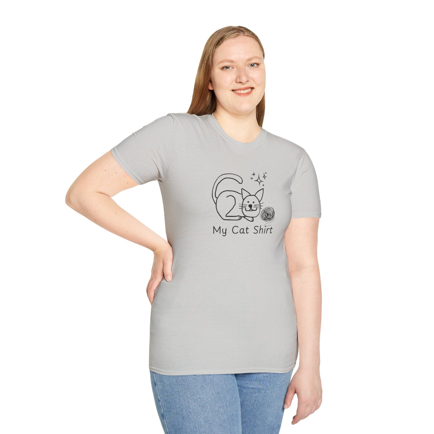 Camiseta Encantadora para Amantes de los Gatos - Tee Unisex Softstyle