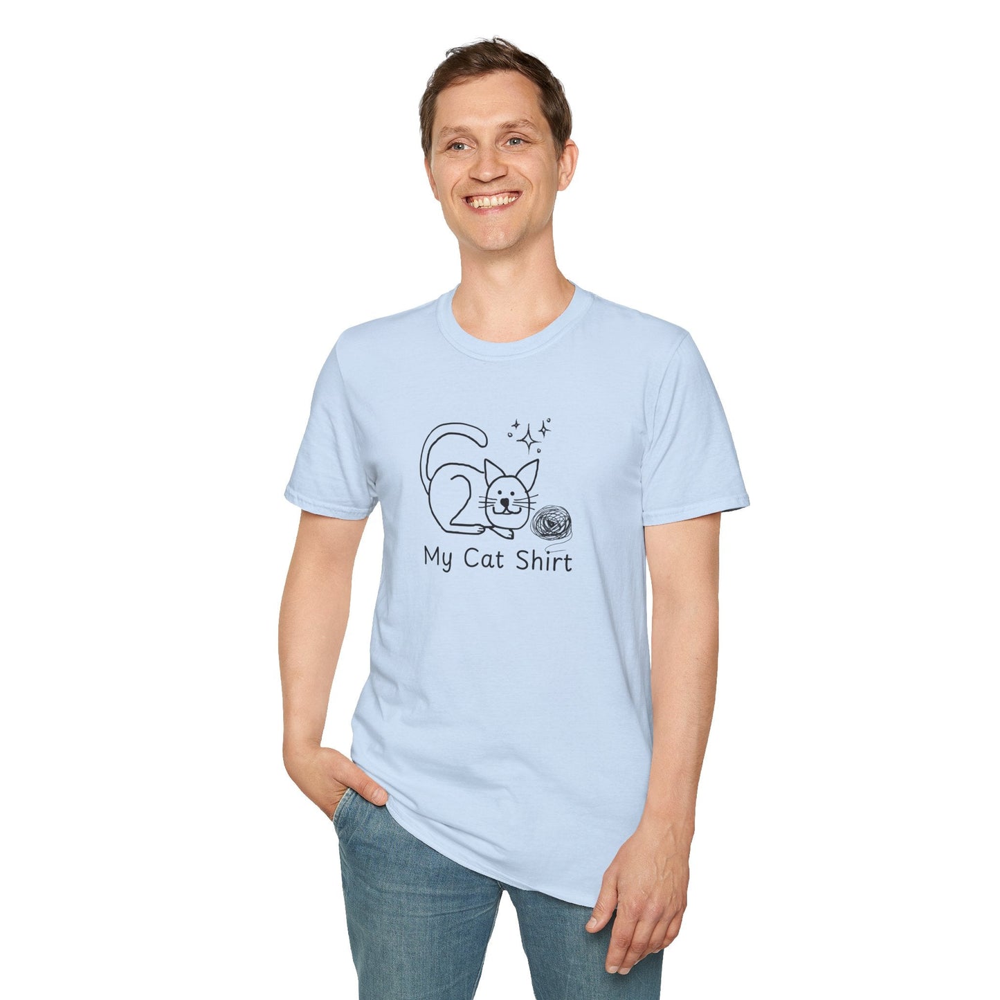 Camiseta Encantadora para Amantes de los Gatos - Tee Unisex Softstyle