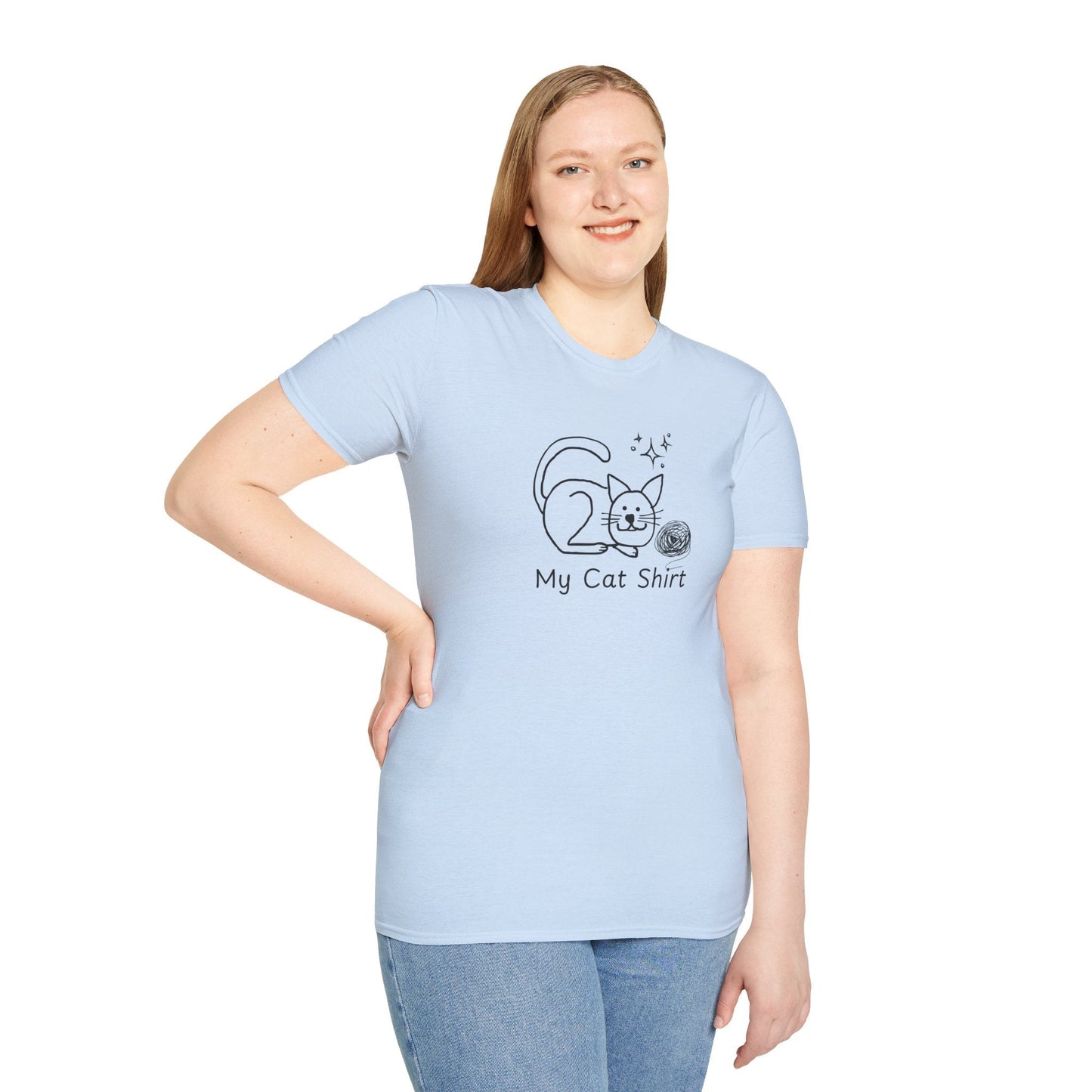 Camiseta Encantadora para Amantes de los Gatos - Tee Unisex Softstyle