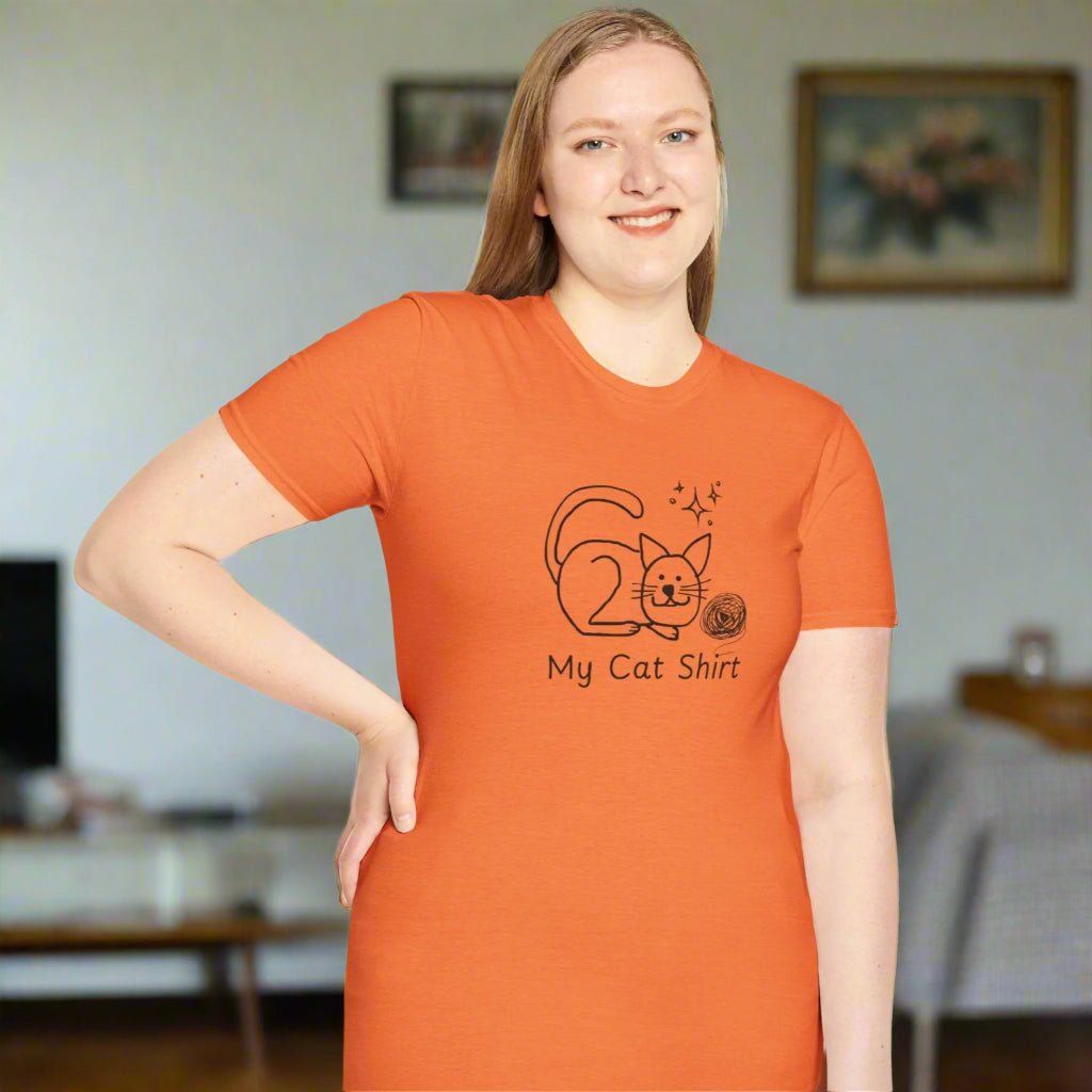 Camiseta Encantadora para Amantes de los Gatos - Tee Unisex Softstyle
