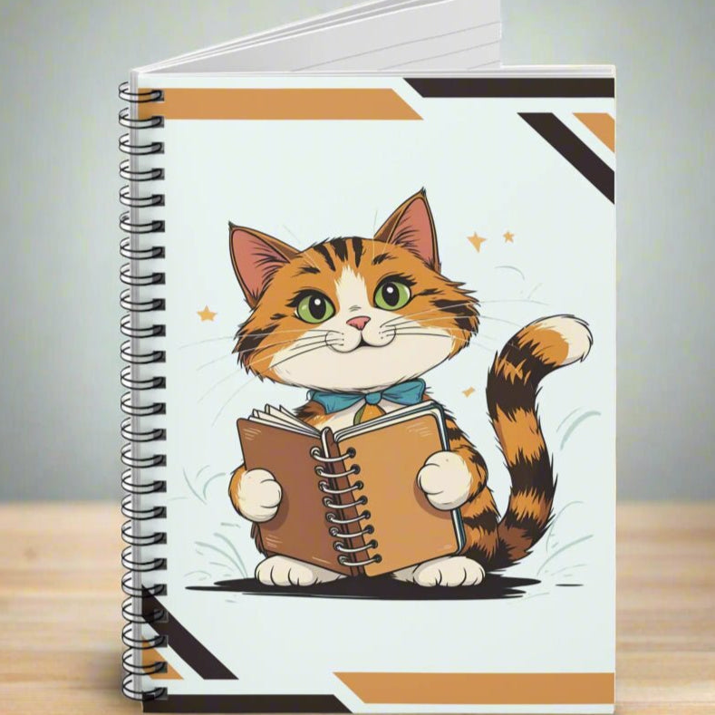 Cute Cat Spiral Notebook for Students