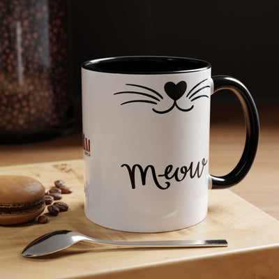 Taza de café con bigotes de gato linda