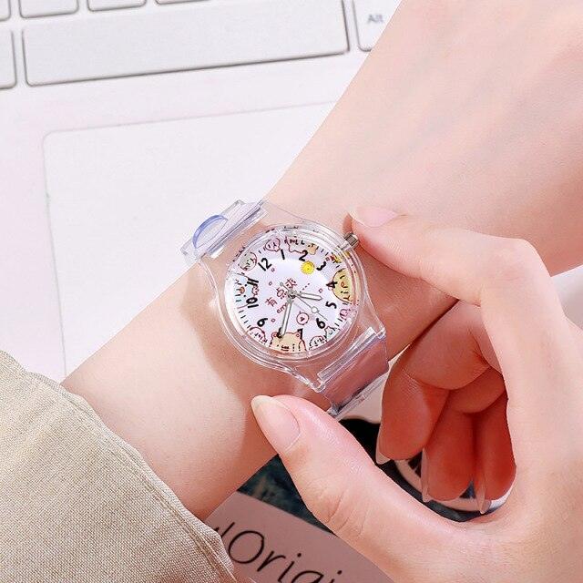 Montre à Quartz Enfant Charmante avec Bracelet Léger
