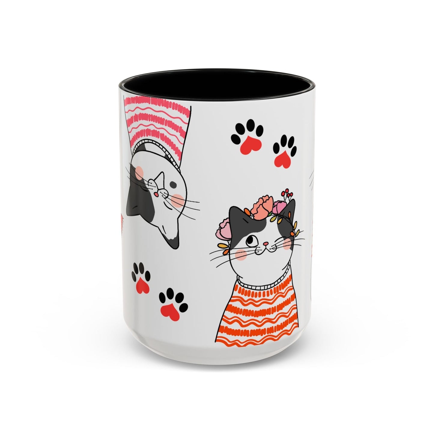 Taza de café de gatos fríos y adorables