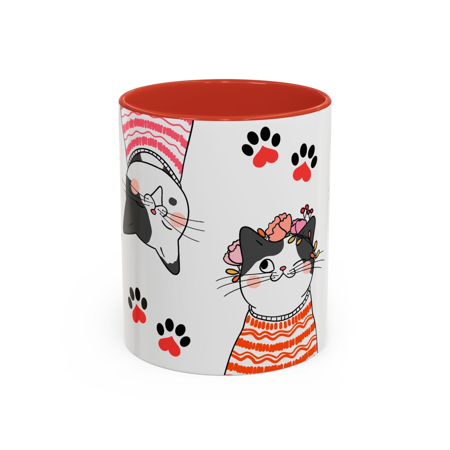 Taza de café de gatos fríos y adorables