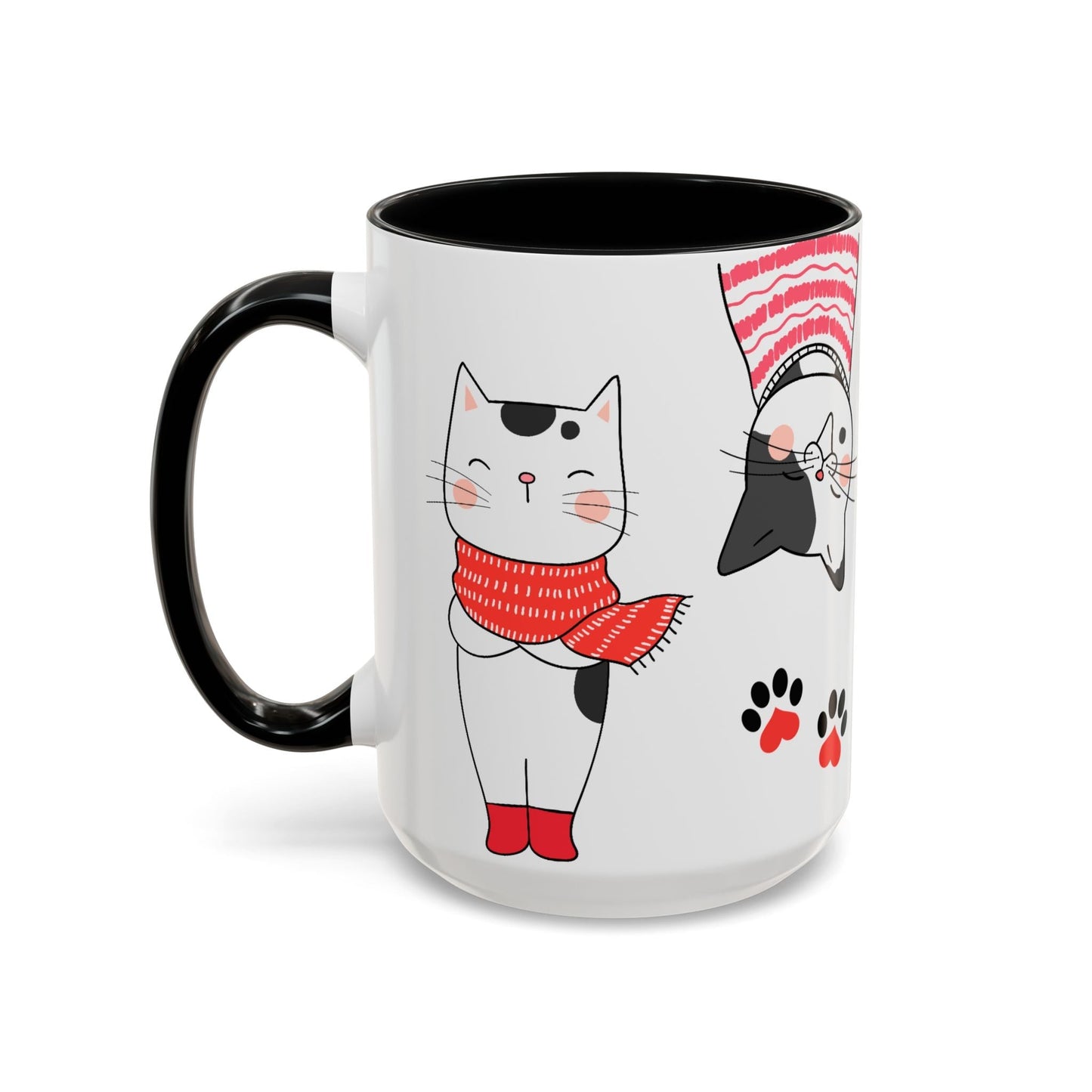 Taza de café de gatos fríos y adorables