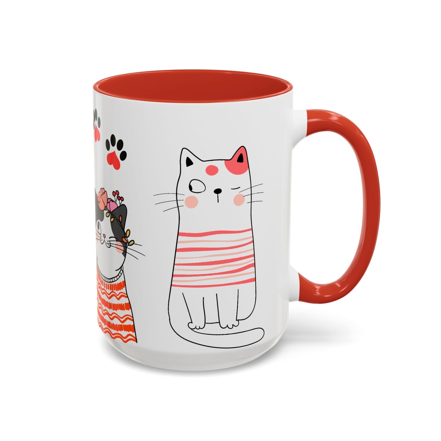 Taza de café de gatos fríos y adorables