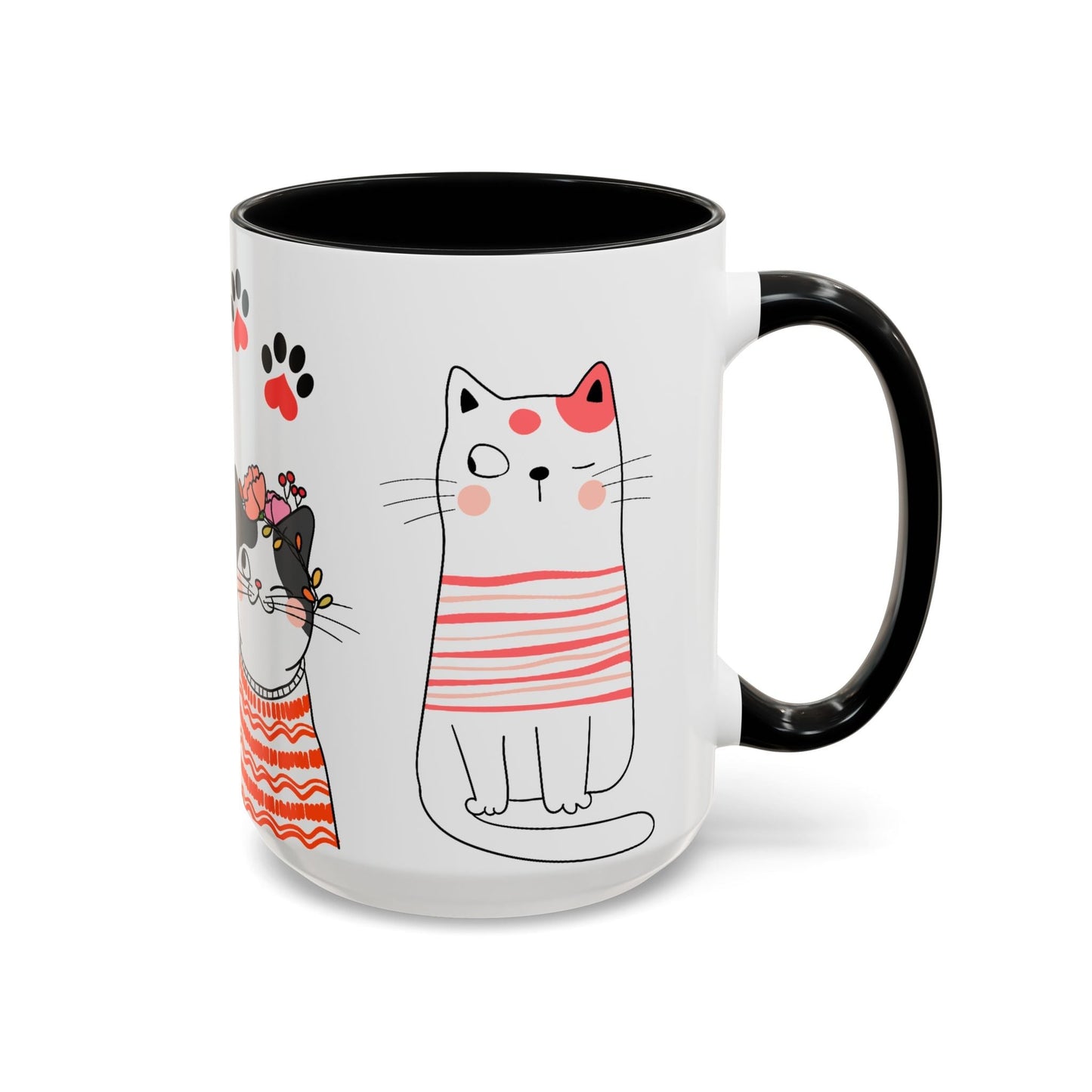 Taza de café de gatos fríos y adorables