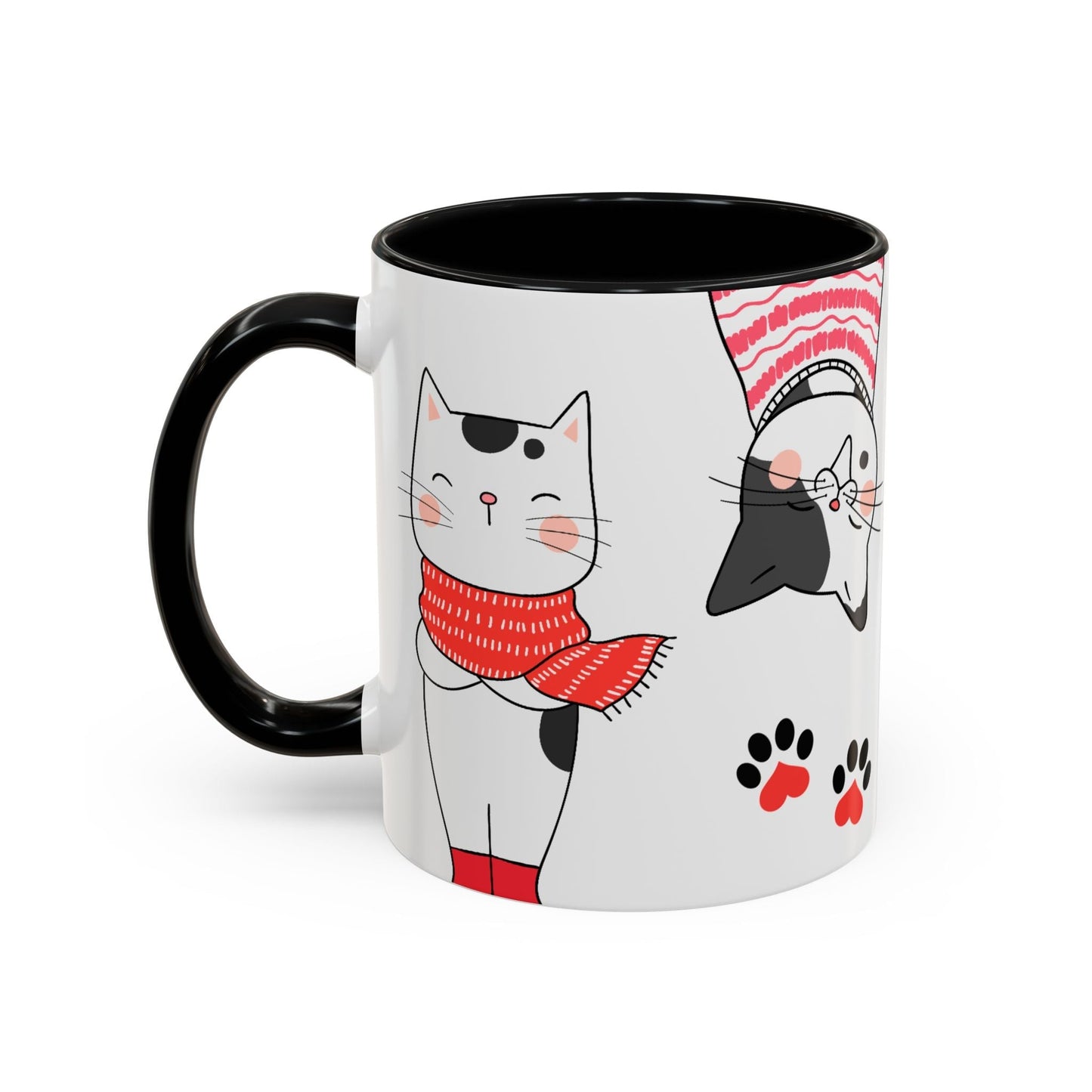 Taza de café de gatos fríos y adorables