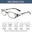 Gafas ópticas transparentes elegantes para una visión mejorada