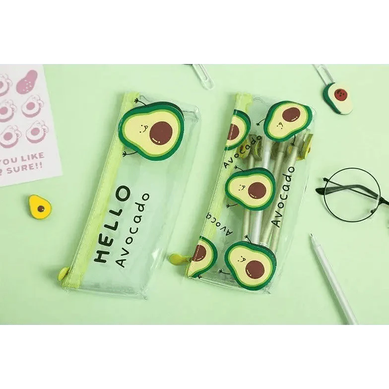 Estuche de Lápices con Diseño de Aguacate de Tema de Frutas Lindas