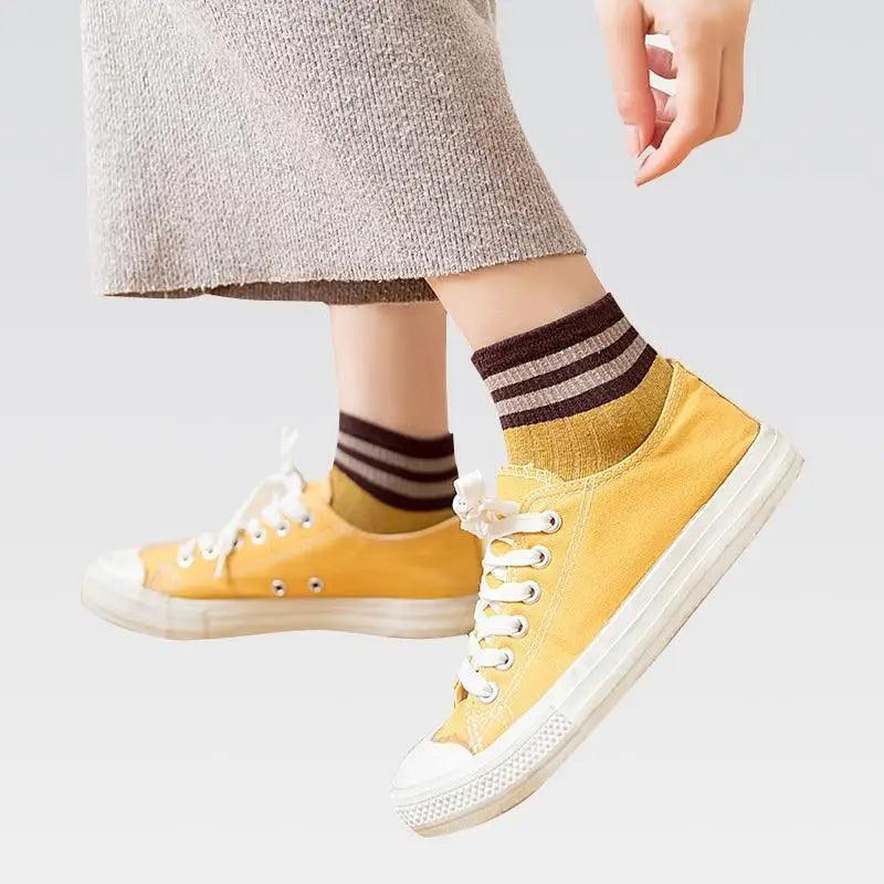 Chaussettes Cheville Design Cœur Mignon - 4 Paires pour Femmes
