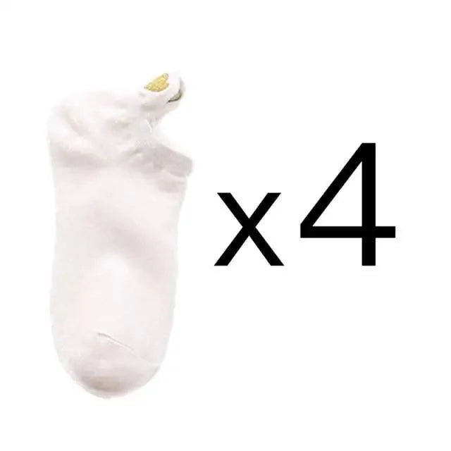 Chaussettes Cheville Design Cœur Mignon - 4 Paires pour Femmes