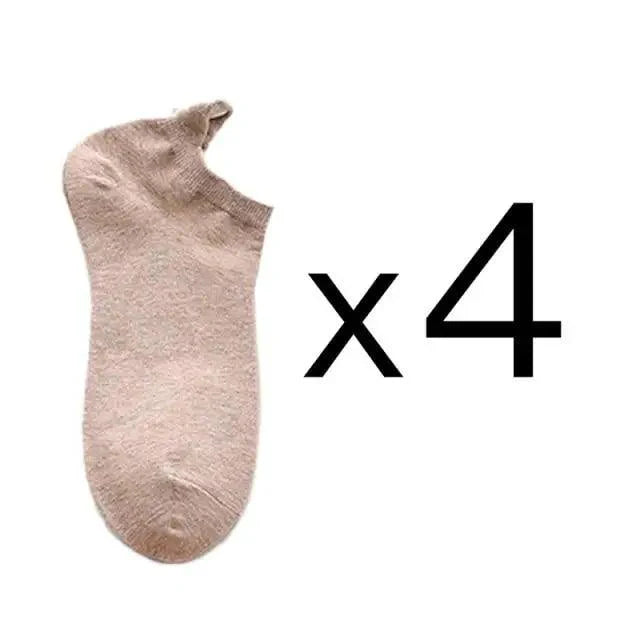 Chaussettes Cheville Design Cœur Mignon - 4 Paires pour Femmes