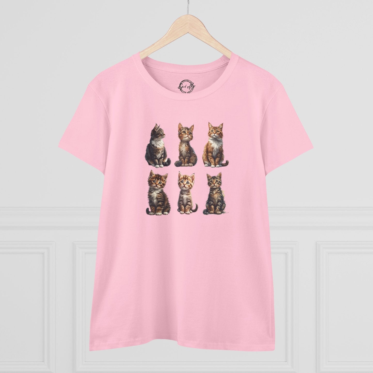 Cute Kittens Women's Cotton T-Shirt for Cat Lovers