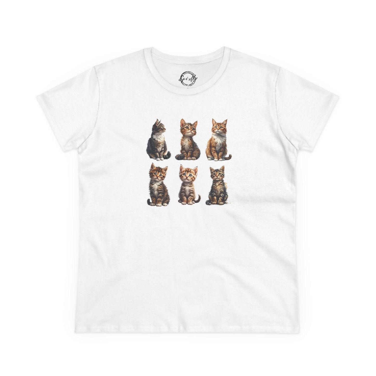Cute Kittens Women's Cotton T-Shirt for Cat Lovers
