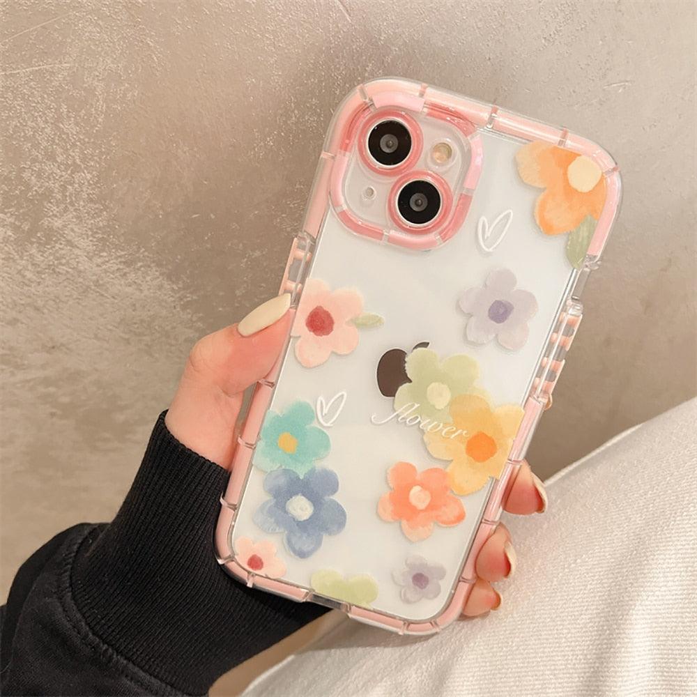 Cute Love Heart Soft Shockproof Bumper Phone Case for iPhone