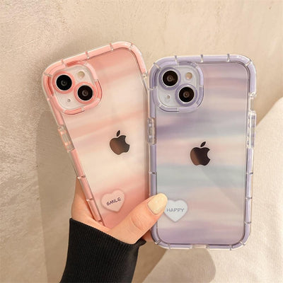 Cute Love Heart Soft Shockproof Bumper Phone Case for iPhone