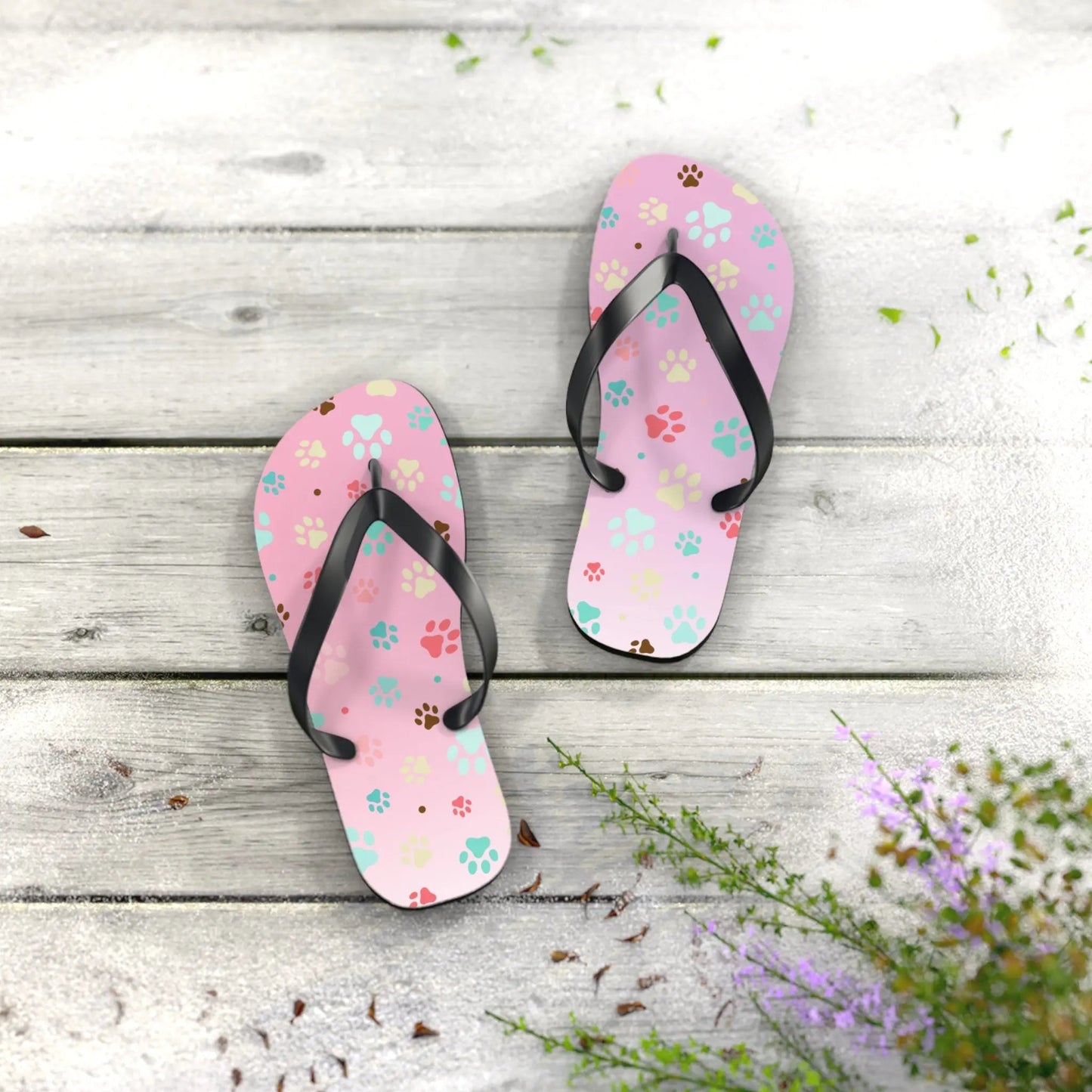 Chanclas con Huellas de Patas Lindas para Amantes de los Animales