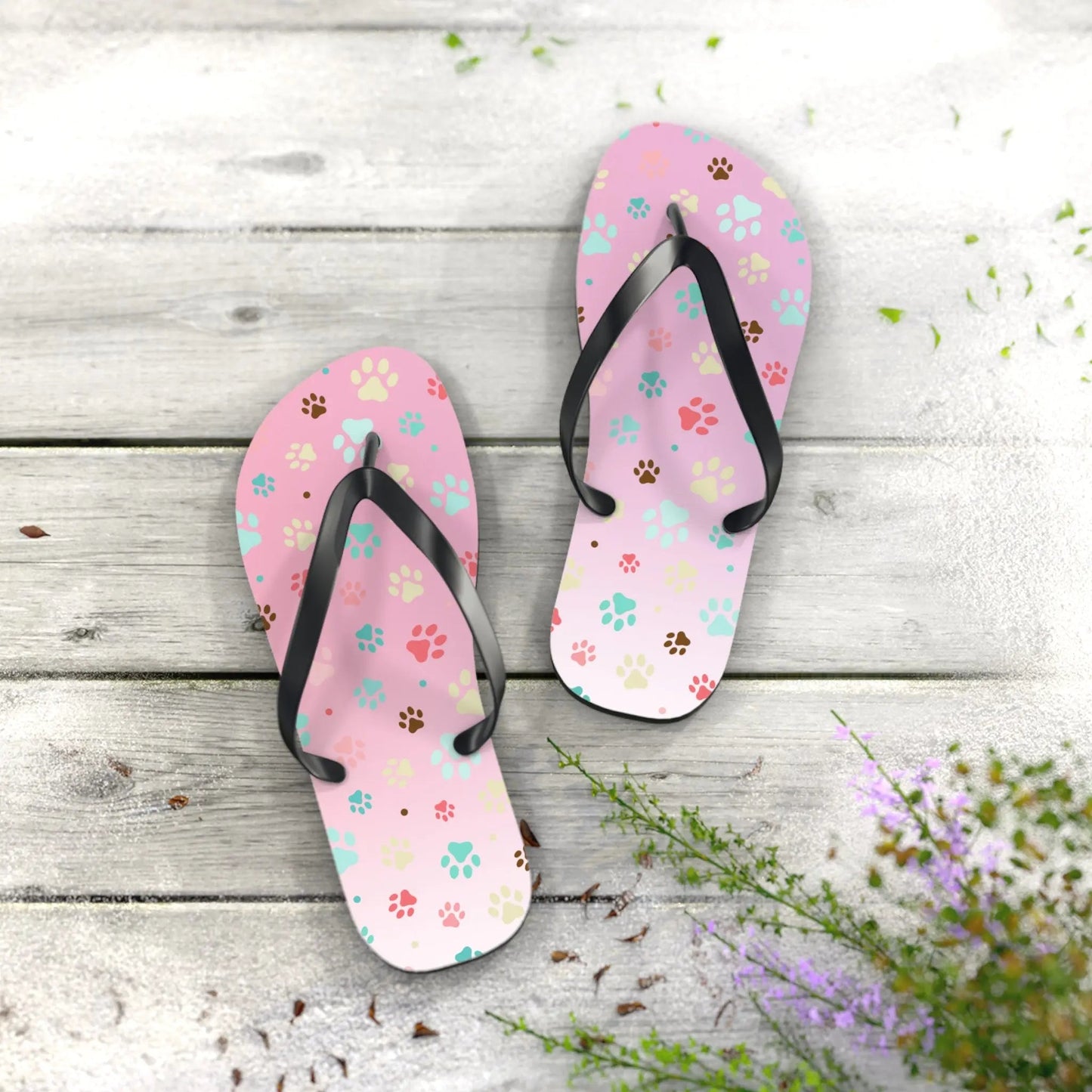 Chanclas con Huellas de Patas Lindas para Amantes de los Animales