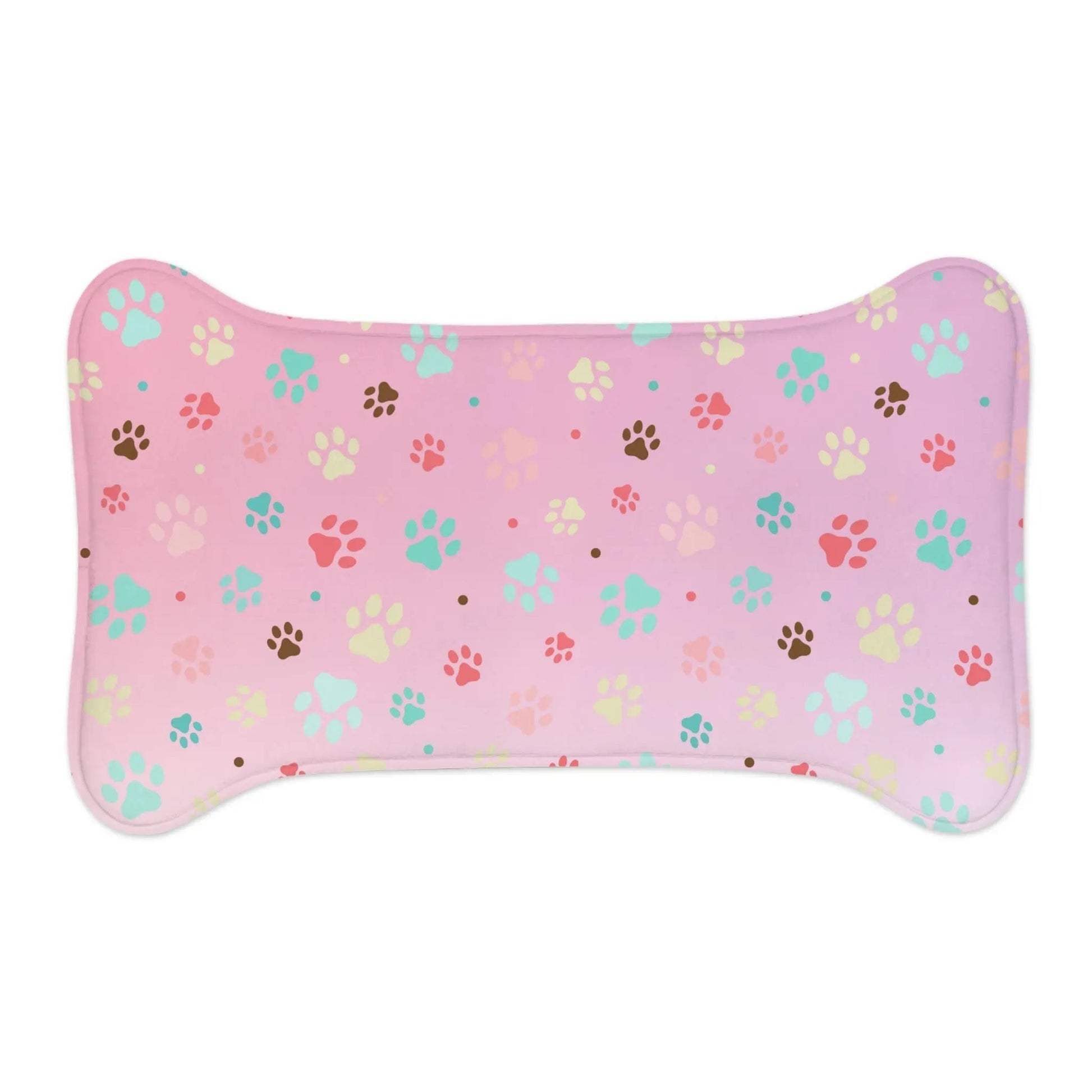 Charming Paw Print Pet Feeding Mat - Slip-Resistant Bowl Holder - Korvel