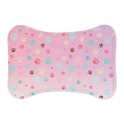 Charming Paw Print Pet Feeding Mat - Slip-Resistant Bowl Holder - Korvel