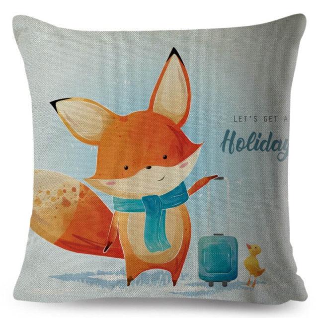 Cute Cartoon Animal Pillow Cover for Kids' Room Decor