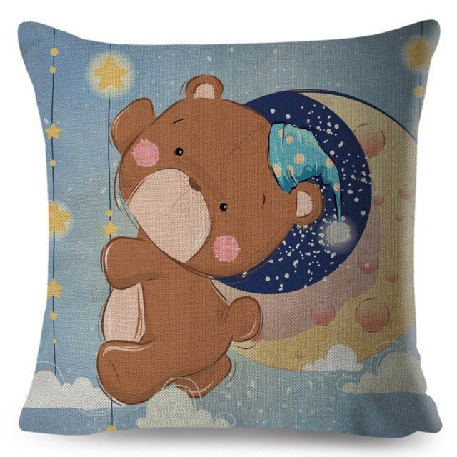 Cute Cartoon Animal Pillow Cover for Kids' Room Decor