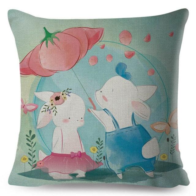 Cute Cartoon Animal Pillow Cover for Kids' Room Decor