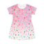 Charming Pink Paw Print T-Shirt Dress for Pet Lovers