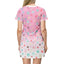 Charming Pink Paw Print T-Shirt Dress for Pet Lovers
