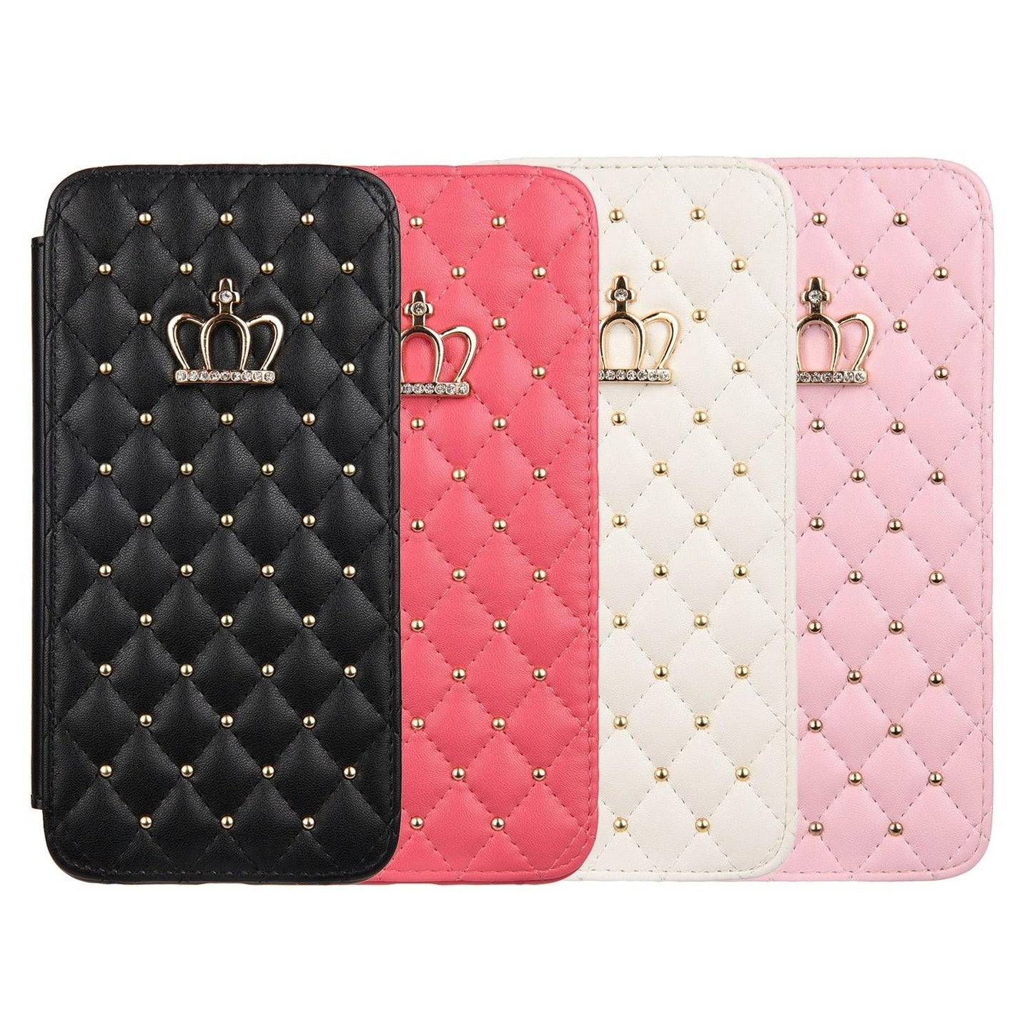 Chic Pink Leather Wallet Case for iPhone - Full Protection & Card Holder - Korvel