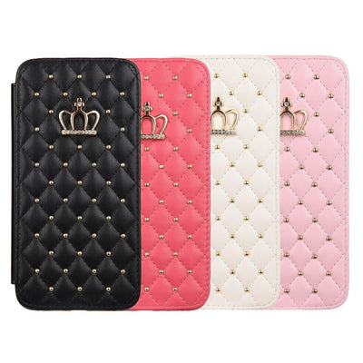 Chic Pink Leather Wallet Case for iPhone - Full Protection & Card Holder - Korvel