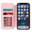 Chic Pink Leather Wallet Case for iPhone - Full Protection & Card Holder - Korvel