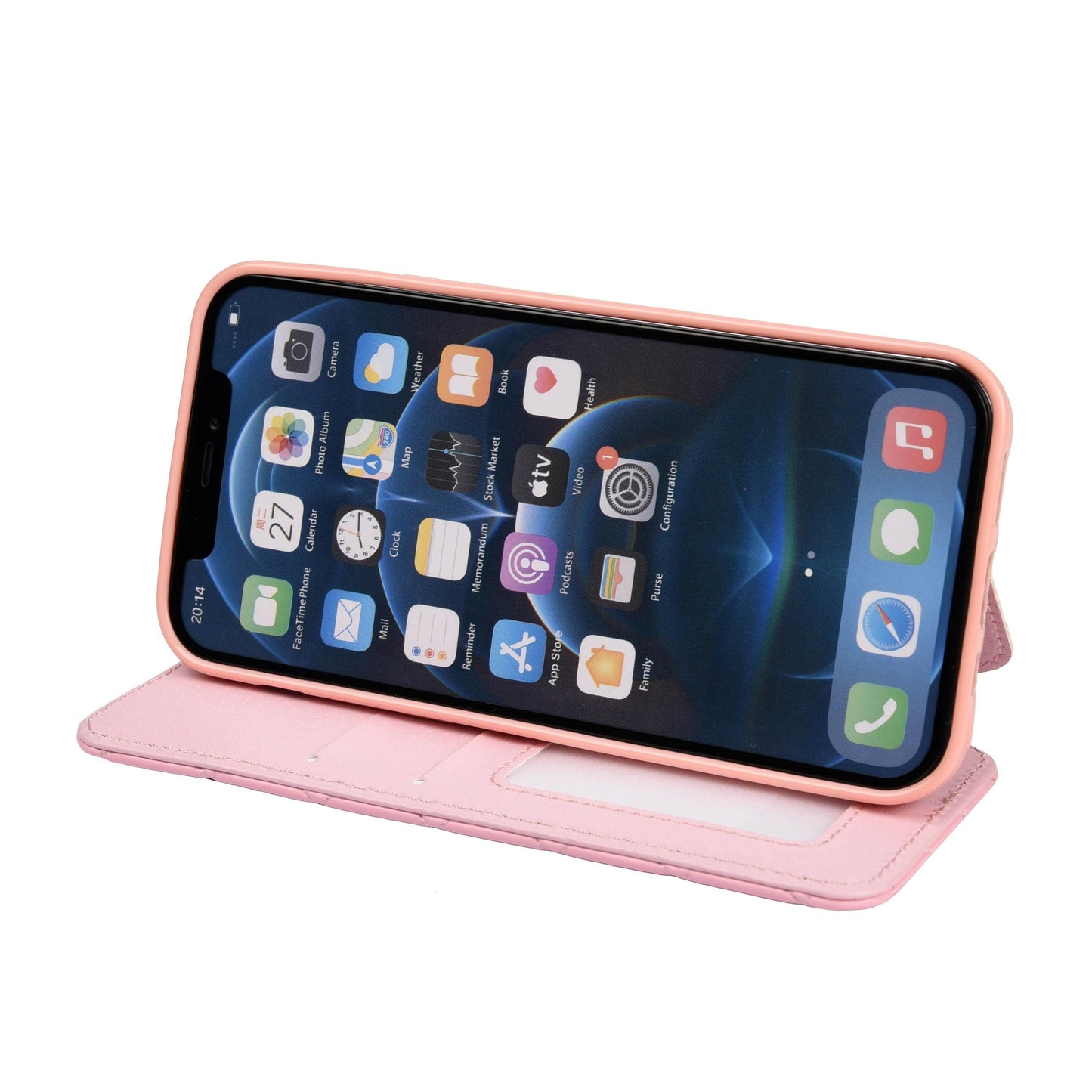 Chic Pink Leather Wallet Case for iPhone - Full Protection & Card Holder - Korvel