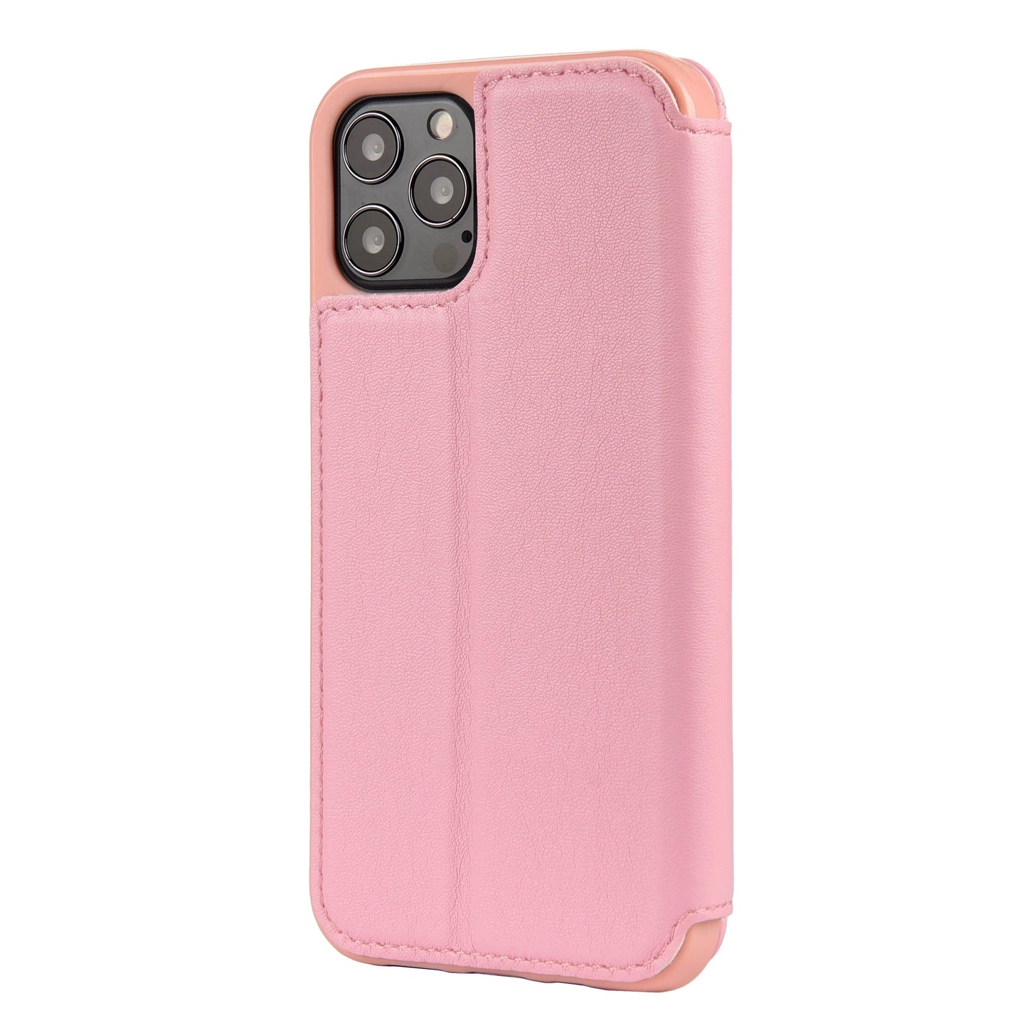 Chic Pink Leather Wallet Case for iPhone - Full Protection & Card Holder - Korvel