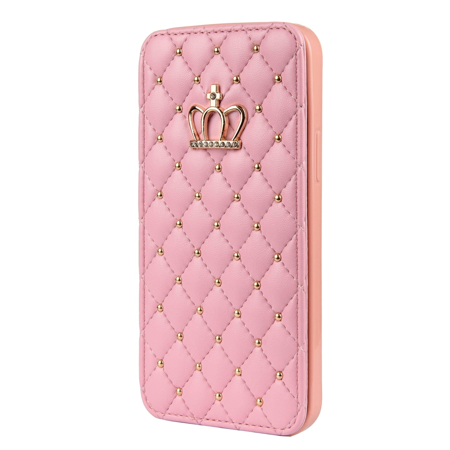 Chic Pink Leather Wallet Case for iPhone - Full Protection & Card Holder - Korvel