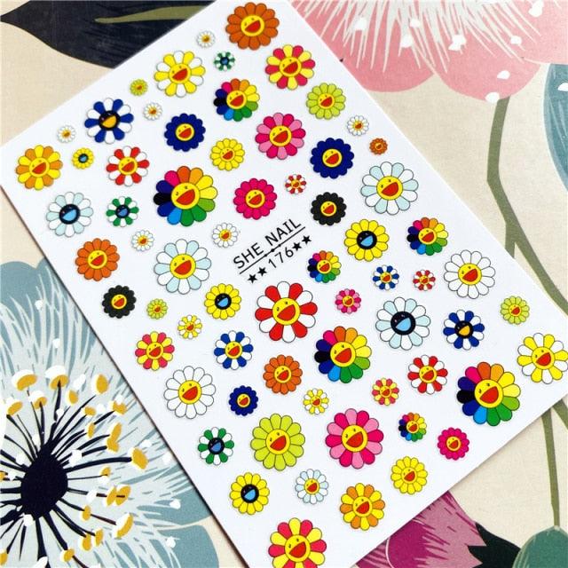 Cute Rabbit & Cat 3D Nail Art Stickers - Self-Adhesive Decals