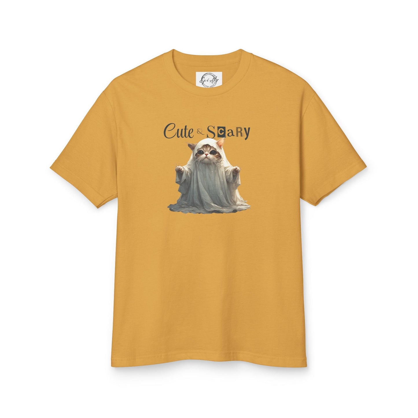 Camiseta Unisex de Gatito Fantasma Bonito y Espeluznante para un Estilo Espeluznante