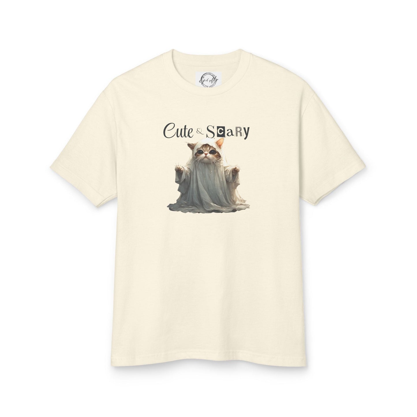 Camiseta Unisex de Gatito Fantasma Bonito y Espeluznante para un Estilo Espeluznante