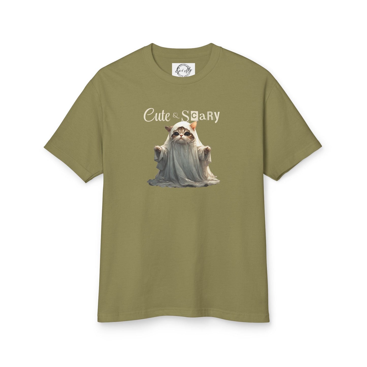 Camiseta Unisex de Gatito Fantasma Bonito y Espeluznante para un Estilo Espeluznante