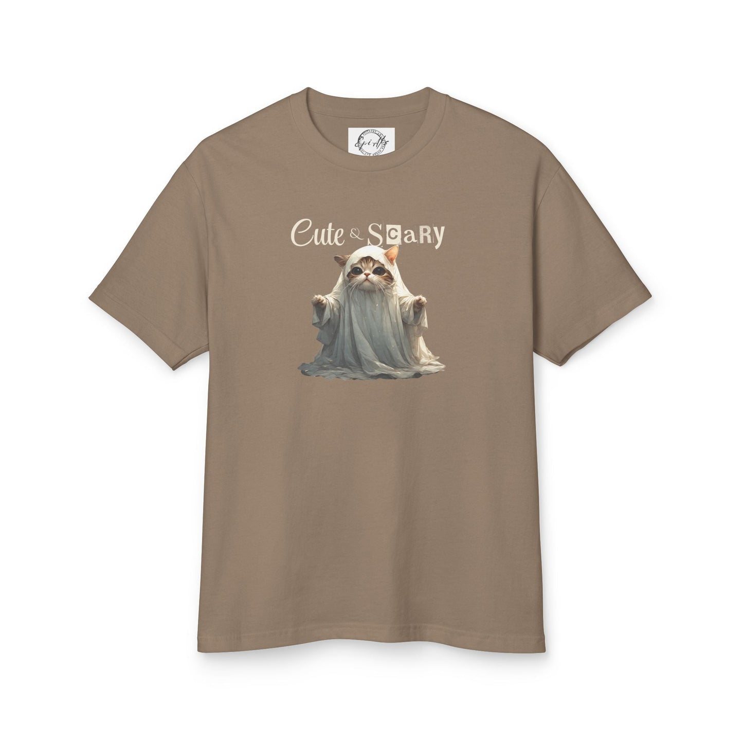 Camiseta Unisex de Gatito Fantasma Bonito y Espeluznante para un Estilo Espeluznante