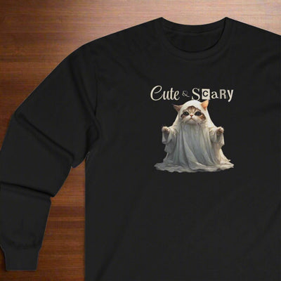 Camiseta de Manga Larga de Halloween Linda y Espeluznante