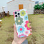 Coque de téléphone à fleurs lisses et mignonnes pour iPhone - Protection élégante